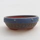 Ceramic bonsai bowl 15 x 15 x 5 cm, color blue - 1/4