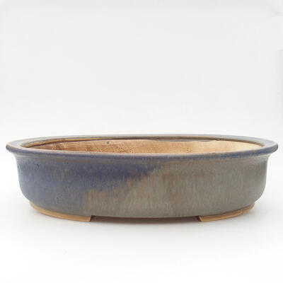 Ceramic bonsai bowl 33 x 28.5 x 7 cm, color blue - 1