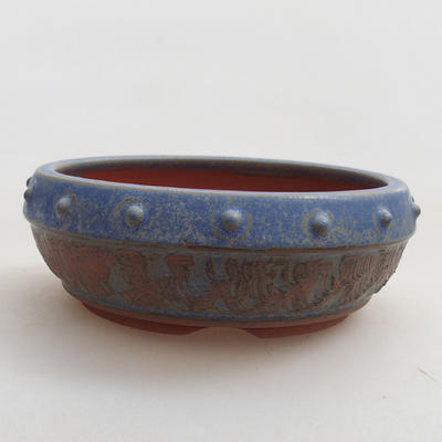 Ceramic bonsai bowl 15 x 15 x 5.5 cm, color blue - 1