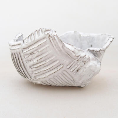 Ceramic shell 7 x 7 x 5 cm, white color - 1