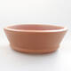 Ceramic bonsai bowl 10.5 x 10.5 x 3.5 cm, brown color - 1/3