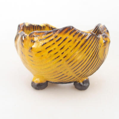 Ceramic shell 7 x 7 x 5 cm, color yellow - 1