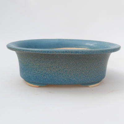 Ceramic bonsai bowl 19,5 x 15,5 x 6 cm, color blue - 1