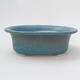 Ceramic bonsai bowl 19,5 x 15,5 x 6 cm, color blue - 1/4