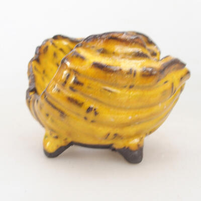 Ceramic shell 7 x 7 x 6.5 cm, color yellow - 1