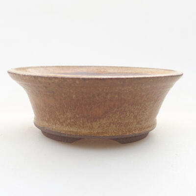 Ceramic bonsai bowl 9 x 9 x 3.5 cm, color brown - 1