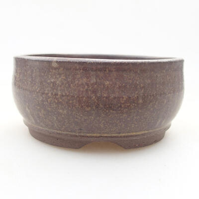 Ceramic bonsai bowl 9 x 9 x 4 cm, color brown - 1
