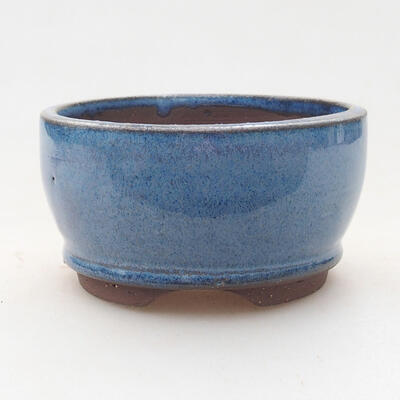 Ceramic bonsai bowl 8.5 x 8.5 x 4.5 cm, color blue - 1