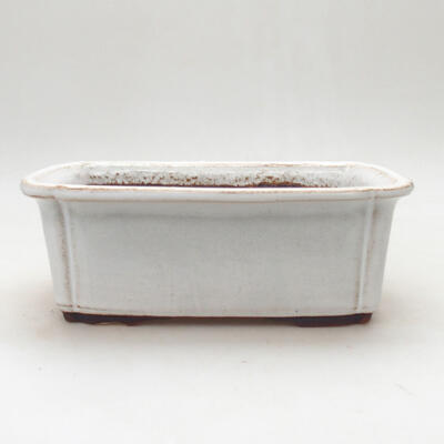 Bonsai bowl H 50 - 16.5 x 12 x 6 cm, white oxide - 1