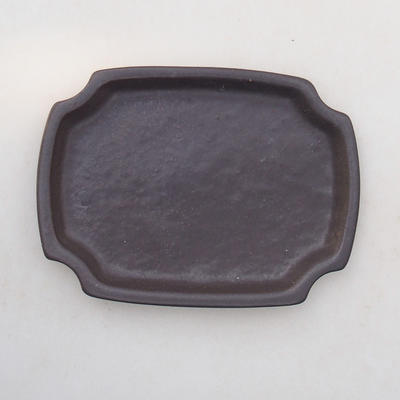 Bonsai tray H 01 - 11,5 x 8,5 x 1 cm, black matt - 1