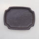 Bonsai tray H 01 - 11,5 x 8,5 x 1 cm, black matt - 1/2