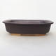 Ceramic bonsai bowl H 02 - 19 x 13,5 x 5 cm, black matt - 1/3