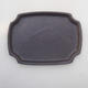 Bonsai water tray H 03 - 16,5 x 11,5 x 1 cm, black matt - 1/2