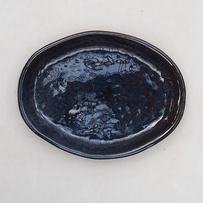 Bonsai water tray H 05 - 10 x 7,5 x 1 cm, black glossy - 1