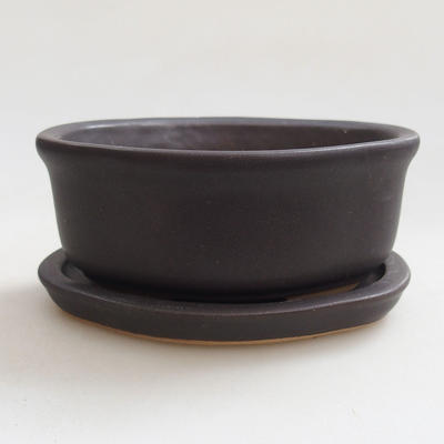 Bonsai bowl tray of water H05 +, black matt