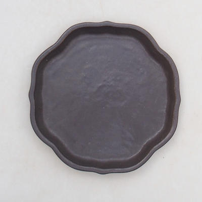 Bonsai water tray H 06 - 13,5 x 13,5 x 1,5 cm, black matt - 1