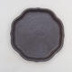 Bonsai water tray H 06 - 13,5 x 13,5 x 1,5 cm, black matt - 1/2