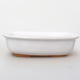 Ceramic bonsai bowl H 08 - 24,5 x 18 x 7 cm, white - 1/3