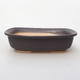 Ceramic bonsai bowl H 08 - 24,5 x 18 x 7 cm, black matt - 1/3