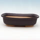 Ceramic bonsai bowl H 10 - 37 x 27 x 10 cm, black glossy - 37 x 27 x 10 cm - 1/3