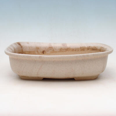 Ceramic bonsai dish H 09, Beige  - 31 x 21 x 8 cm - 1