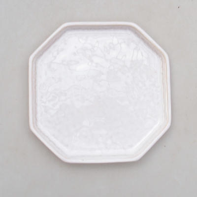 Bonsai tray 13 - 11 x 11 x 1,5 cm, white - 1