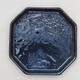 Bonsai tray 13 - 11 x 11 x 1,5 cm, black glossy - 1/2