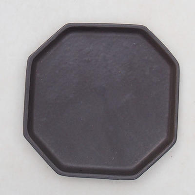Bonsai tray 13 - 11 x 11 x 1,5 cm, black matt - 1
