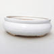 Ceramic bonsai bowl H 21 - 23 x 23 x 7 cm, white - 1/3