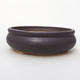 Ceramic bonsai bowl H 21 - 23 x 23 x 7 cm, black matt - 1/3