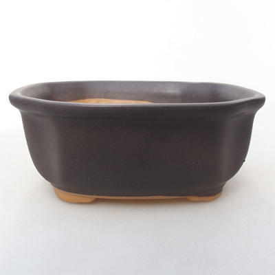 Ceramic bonsai bowl H 31 - 14,5 x 12,5 x 6 cm, black matt - 1