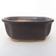 Ceramic bonsai bowl H 31 - 14,5 x 12,5 x 6 cm, black matt - 1/3