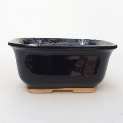 Ceramic bonsai bowl H 36 - 17 x 15 x 8 cm, black glossy - 1