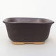 Ceramic bonsai bowl H 36 - 17 x 15 x 8 cm, black matt - 1/3