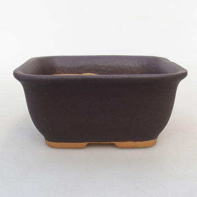 Ceramic bonsai bowl H 38 - 12 x 10 x 5.5 cm, black matt - 1