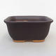 Ceramic bonsai bowl H 38 - 12 x 10 x 5.5 cm, black matt - 1/3