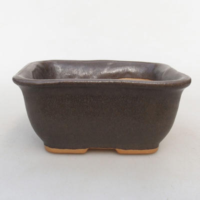 Ceramic bonsai bowl H 38 - 12 x 10 x 5.5 cm, Brown - 1