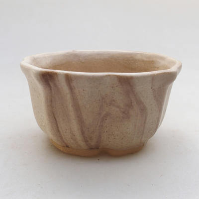 Ceramic bonsai bowl H 95 - 7 x 7 x 4,5 cm, beige - 1