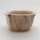 Ceramic bonsai bowl H 95 - 7 x 7 x 4,5 cm, beige - 1/3