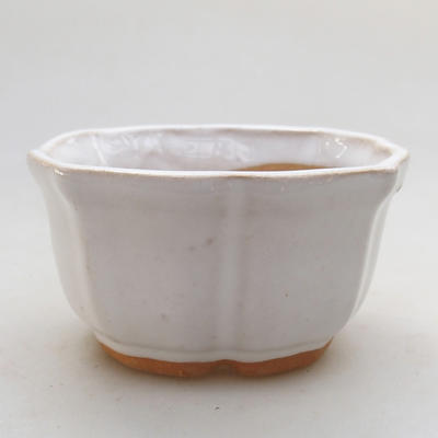 Ceramic bonsai bowl H 95 - 7 x 7 x 4,5 cm, white - 1