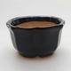 Ceramic bonsai bowl H 95 - 7 x 7 x 4,5 cm, black glossy - 1/3