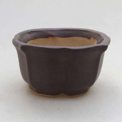 Ceramic bonsai bowl H 95 - 7 x 7 x 4,5 cm, black matt - 1