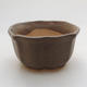 Ceramic bonsai bowl H 95 - 7 x 7 x 4,5 cm, Brown - 1/3