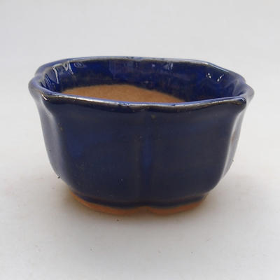 Ceramic bonsai bowl H 95 - 7 x 7 x 4,5 cm, blue - 1
