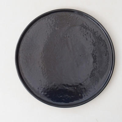 Bonsai saucer H 21 - 21.5 x 21.5 x 1.5 cm, black glossy - 1