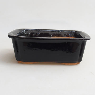 Bonsai bowl H 50 - 16.5 x 12 x 6 cm, black glossy - 1