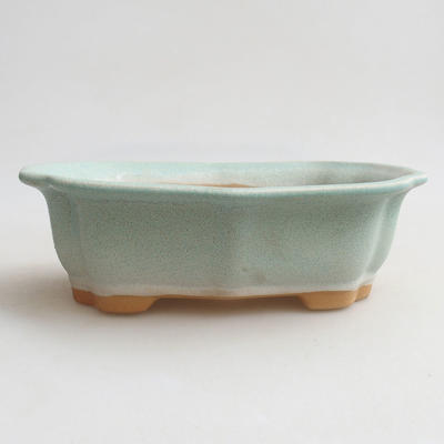 Ceramic bonsai bowl H 51 - 17.5 x 13.5 x 5.5 cm, green - 1