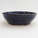 Ceramic bonsai bowl 17 x 17 x 4,5 cm, color blue - 1/4