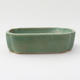 Ceramic bonsai bowl 18 x 12,5 x 5 cm, color green - 1/4