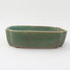 Ceramic bonsai bowl 18 x 12,5 x 5 cm, color green - 1/4